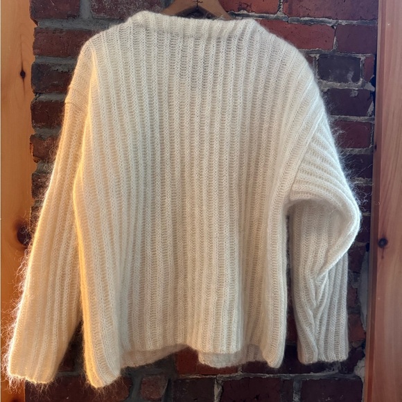 Vintage Mohair Cozy Cream Knit Cardigan - Picture 7 of 7